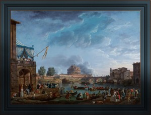 A Sporting Contest on the Tiber by Claude Joseph Vernet Fine Art Old Masters Reproduction